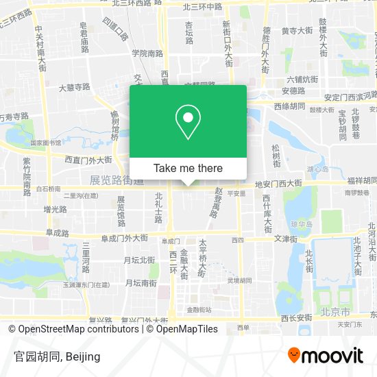官园胡同 map