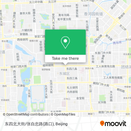 东四北大街/张自忠路(路口) map