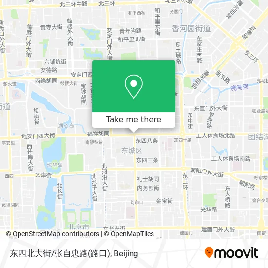东四北大街/张自忠路(路口) map