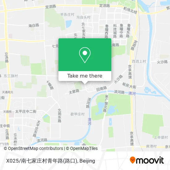 X025/南七家庄村青年路(路口) map