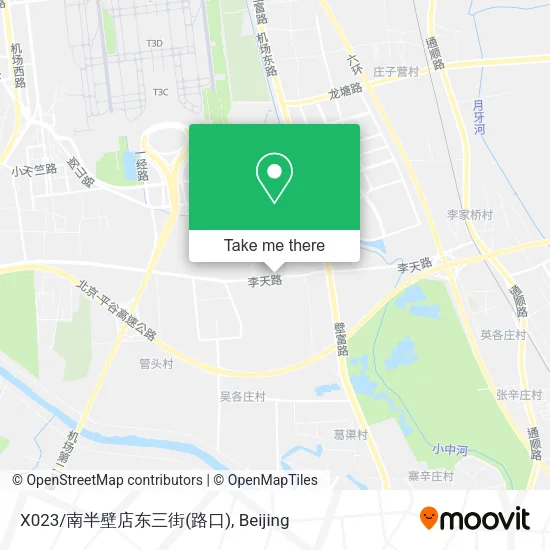 X023/南半壁店东三街(路口) map