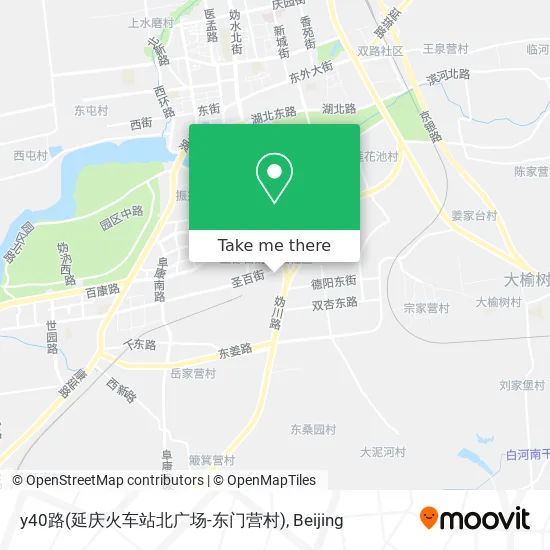 y40路(延庆火车站北广场-东门营村) map
