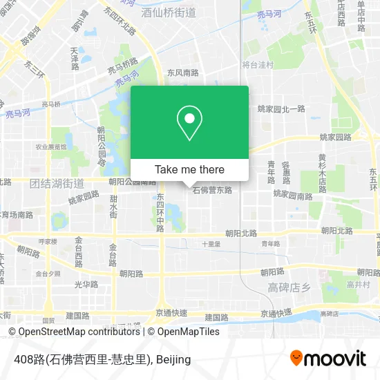 408路(石佛营西里-慧忠里) map