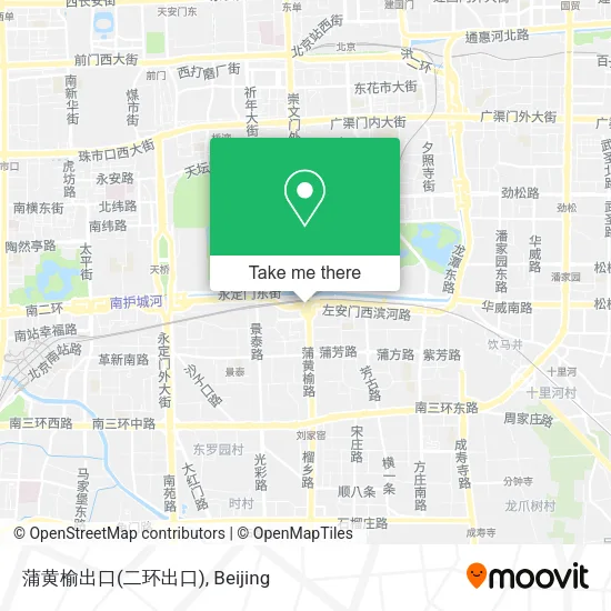 蒲黄榆出口(二环出口) map