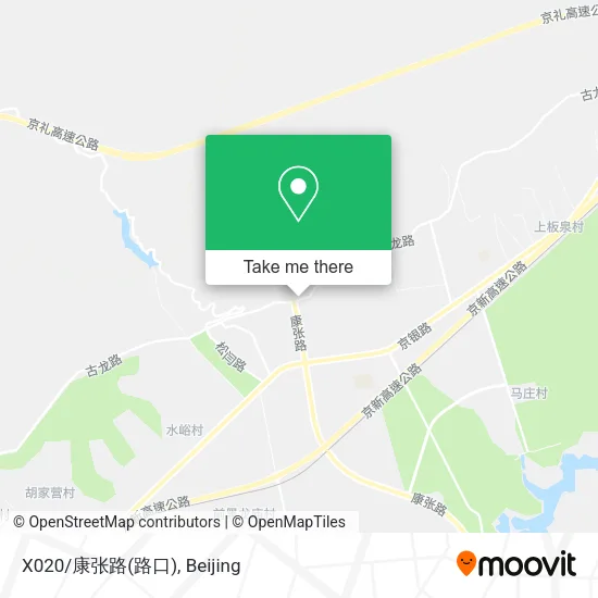 X020/康张路(路口) map