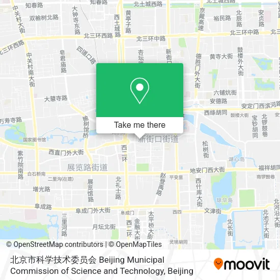 北京市科学技术委员会 Beijing Municipal Commission of Science and Technology map