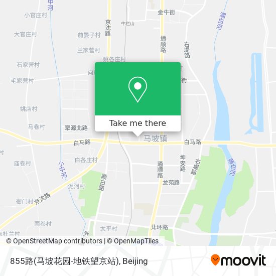855路(马坡花园-地铁望京站) map