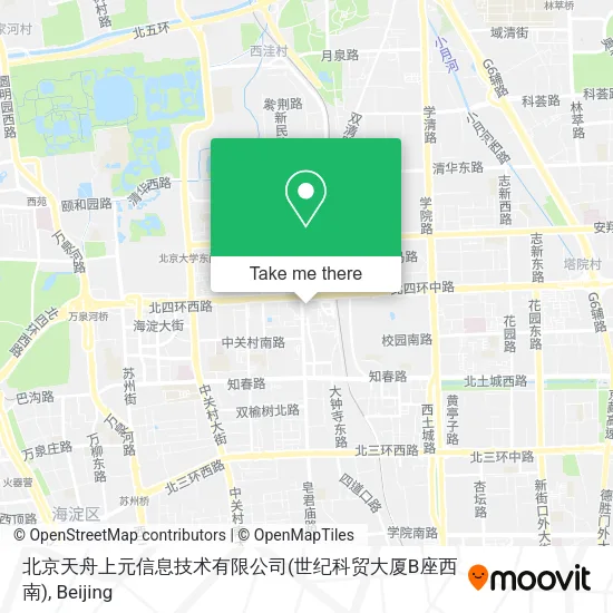 北京天舟上元信息技术有限公司(世纪科贸大厦B座西南) map