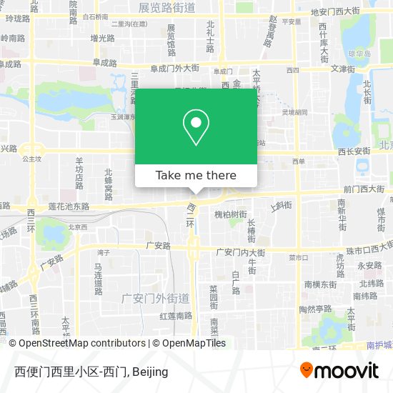 西便门西里小区-西门 map