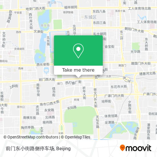 前门东小街路侧停车场 map