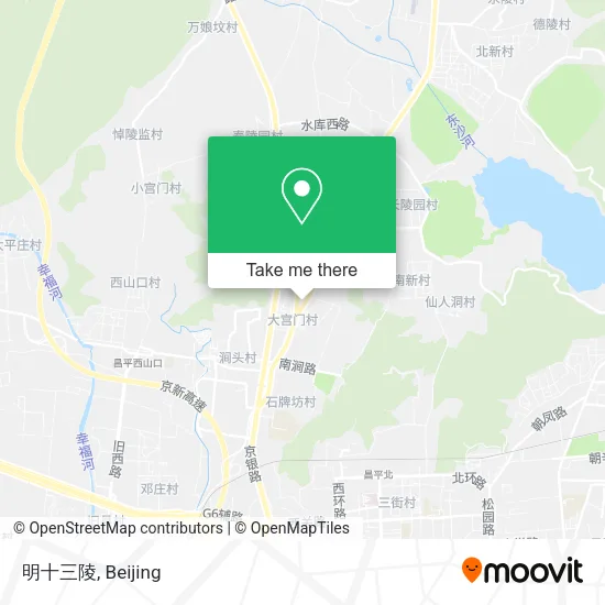 明十三陵 map
