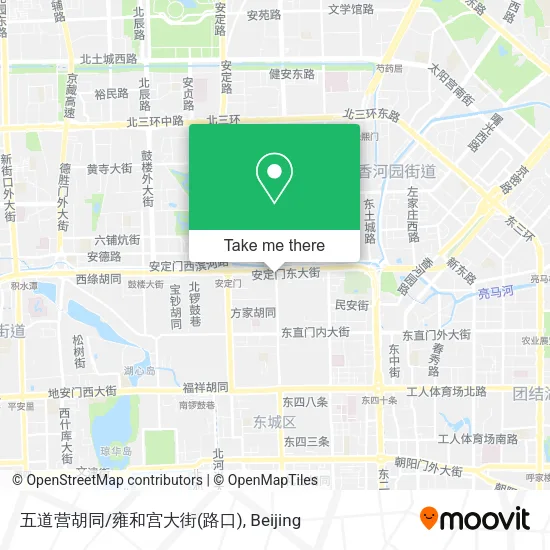 五道营胡同/雍和宫大街(路口) map