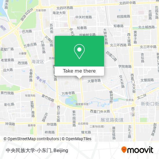中央民族大学-小东门 map