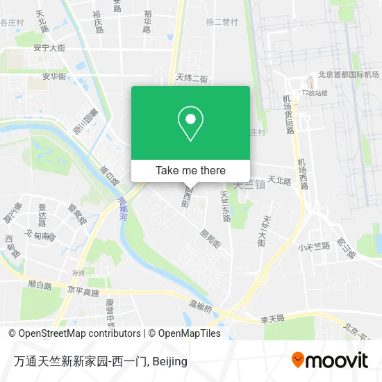 万通天竺新新家园-西一门 map