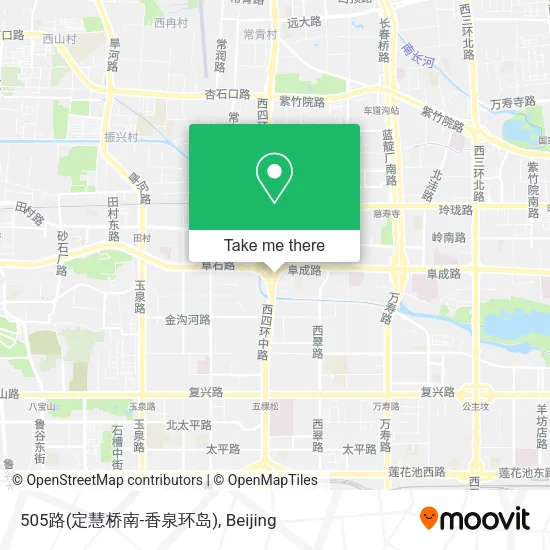 505路(定慧桥南-香泉环岛) map