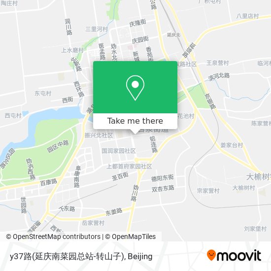 y37路(延庆南菜园总站-转山子) map