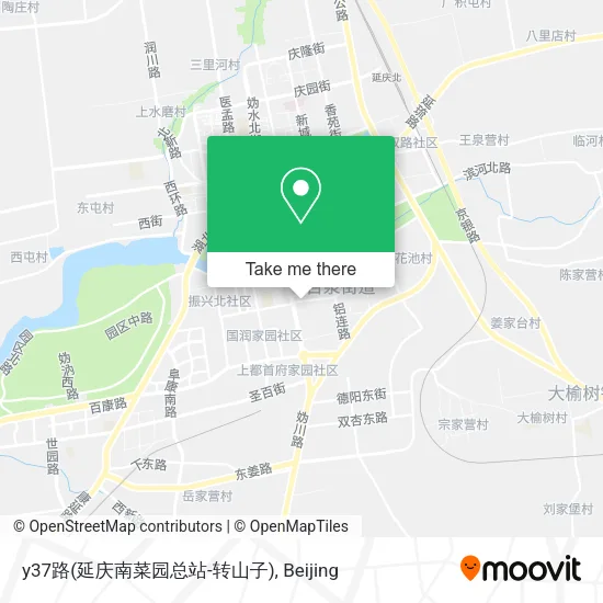 y37路(延庆南菜园总站-转山子) map