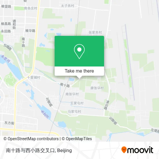 南十路与西小路交叉口 map