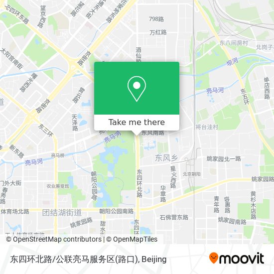 东四环北路/公联亮马服务区(路口) map