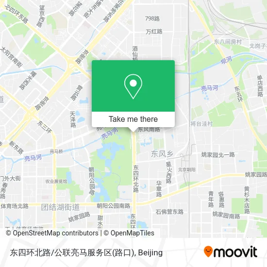 东四环北路/公联亮马服务区(路口) map