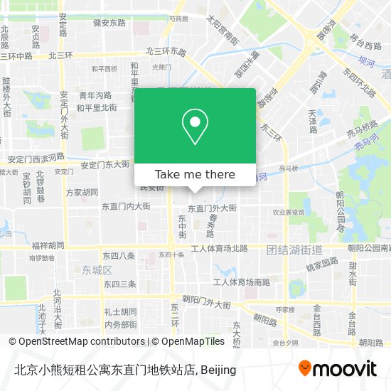 北京小熊短租公寓东直门地铁站店 map