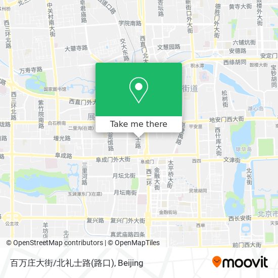 百万庄大街/北礼士路(路口) map