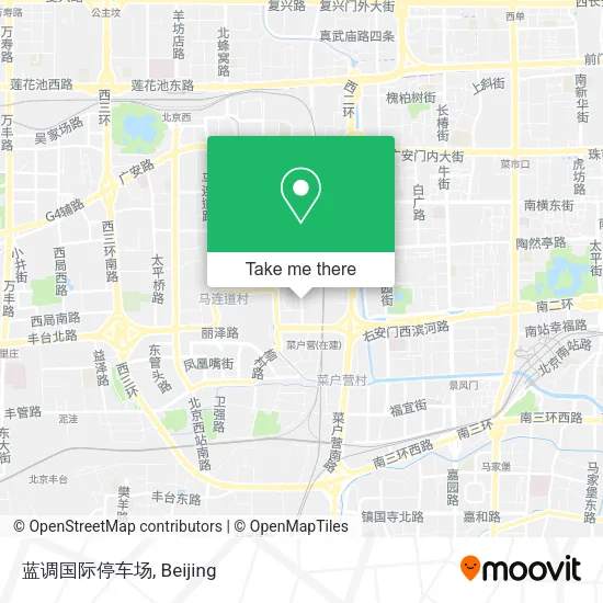 蓝调国际停车场 map