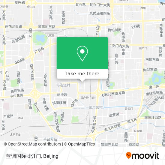 蓝调国际-北1门 map