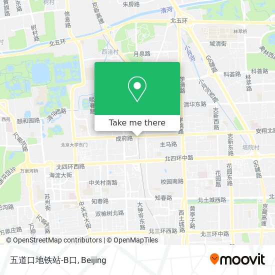 五道口地铁站-B口 map