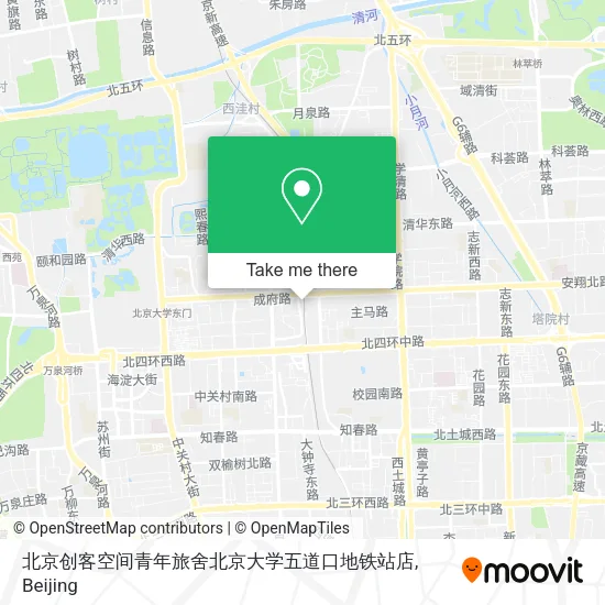 北京创客空间青年旅舍北京大学五道口地铁站店 map