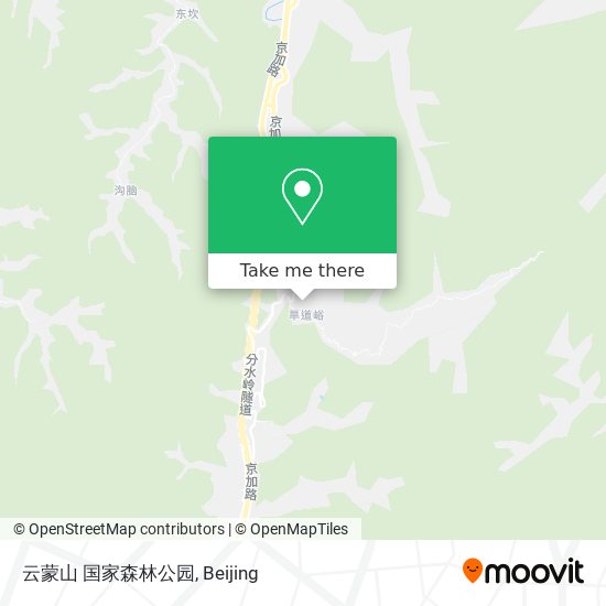 云蒙山 国家森林公园 map