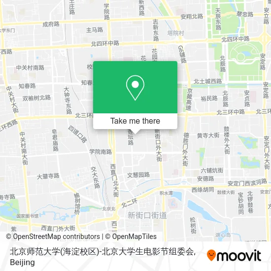 北京师范大学(海淀校区)-北京大学生电影节组委会 map