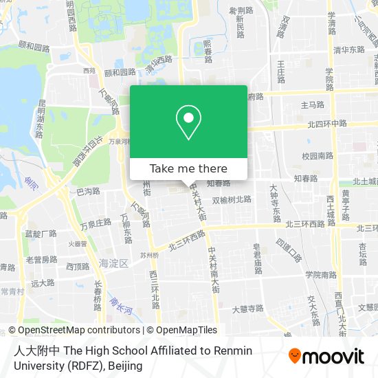 人大附中 The High School Affiliated to Renmin University (RDFZ) map