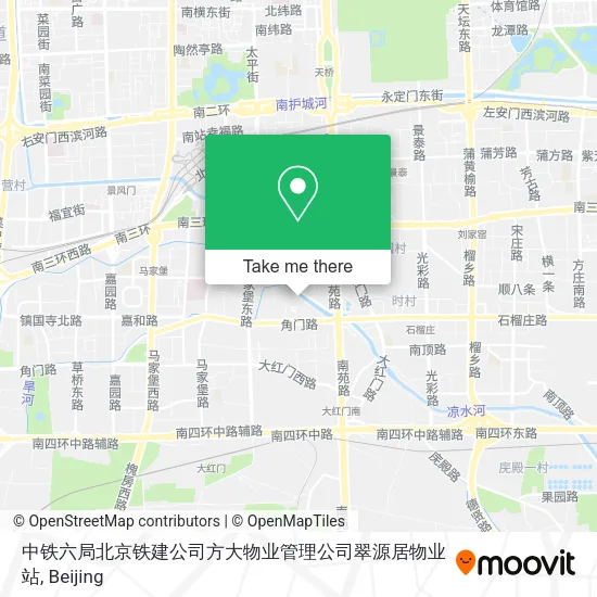 中铁六局北京铁建公司方大物业管理公司翠源居物业站 map
