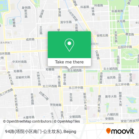 94路(塔院小区南门-公主坟东) map