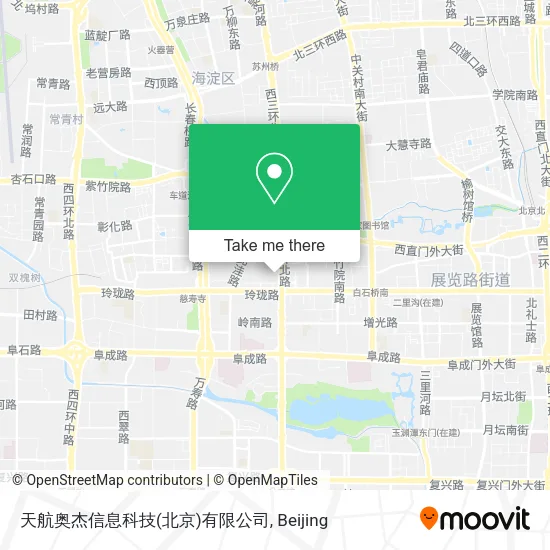 天航奥杰信息科技(北京)有限公司 map