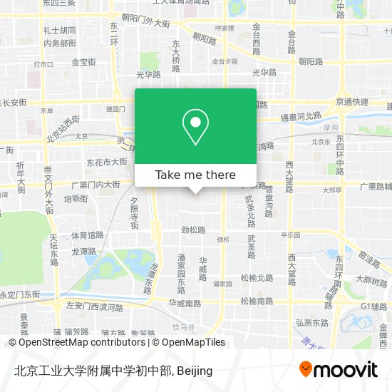 北京工业大学附属中学初中部 map