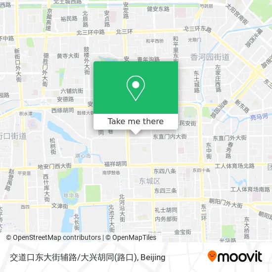 交道口东大街辅路/大兴胡同(路口) map