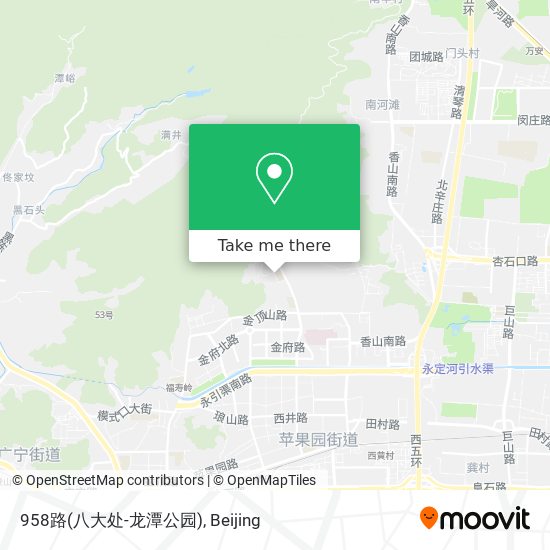 958路(八大处-龙潭公园) map