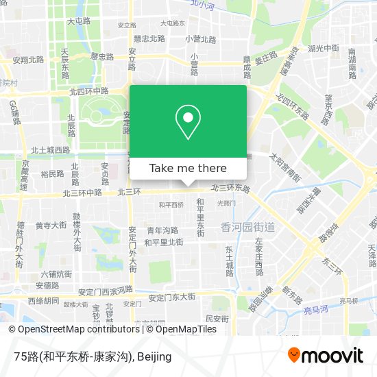75路(和平东桥-康家沟) map