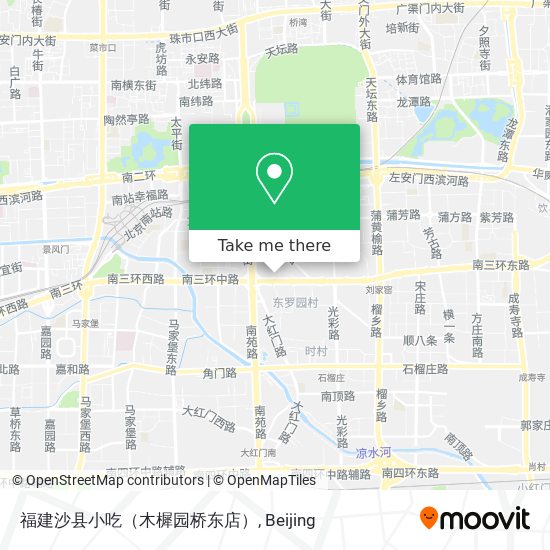 福建沙县小吃（木樨园桥东店） map