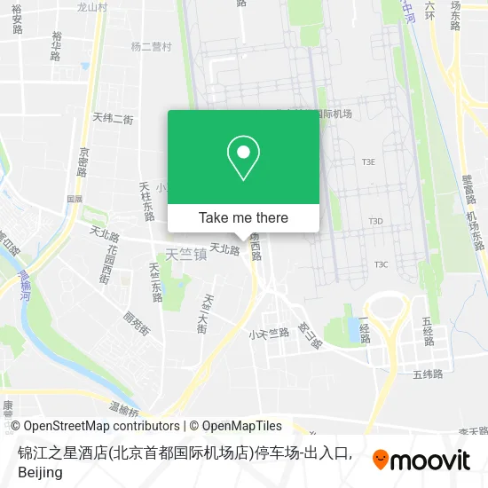 锦江之星酒店(北京首都国际机场店)停车场-出入口 map