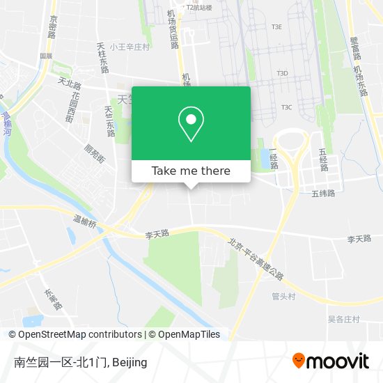 南竺园一区-北1门 map