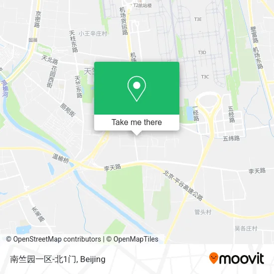 南竺园一区-北1门 map