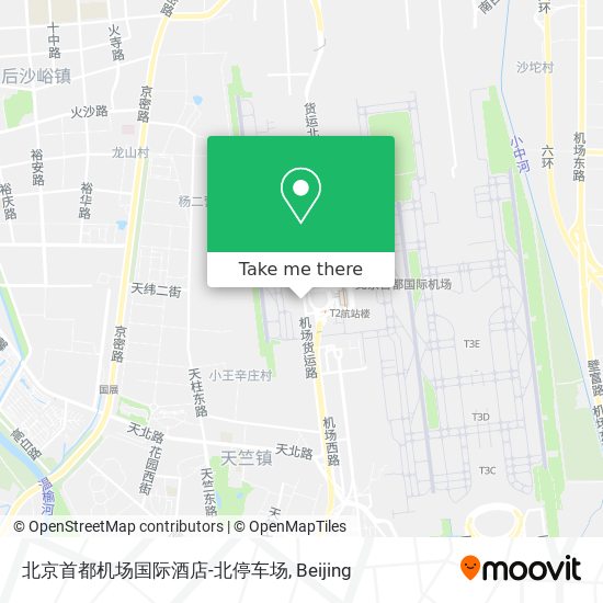 北京首都机场国际酒店-北停车场 map