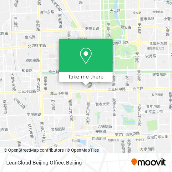 LeanCloud Beijing Office map