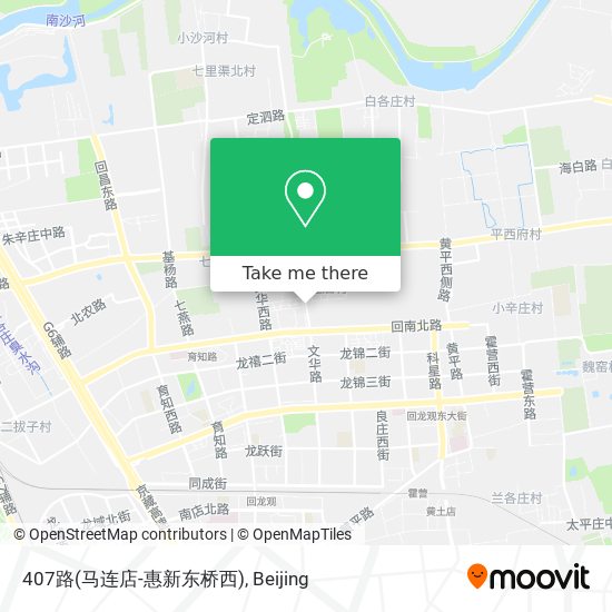 407路(马连店-惠新东桥西) map