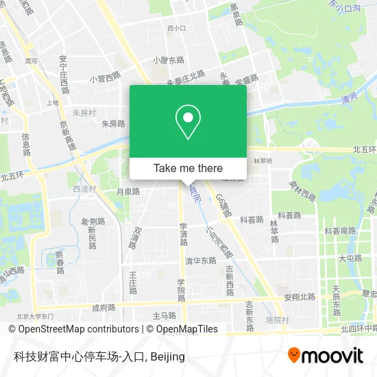 科技财富中心停车场-入口 map
