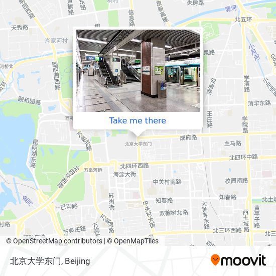 北京大学东门 map