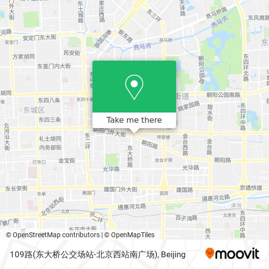 109路(东大桥公交场站-北京西站南广场) map